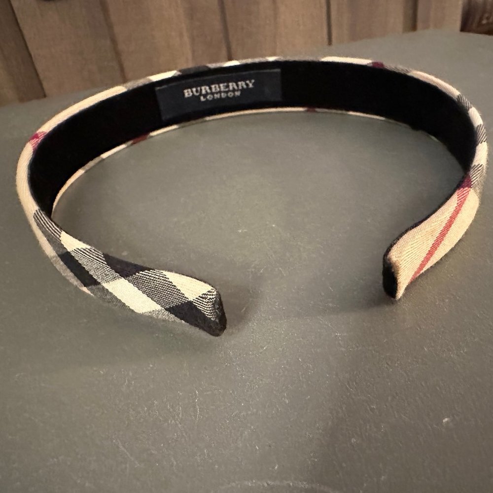 Burberry London Women's Headband Nova Check Blue Label Vintage